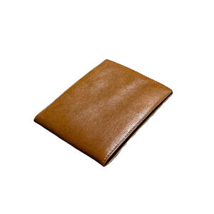 Vintage Genuine Leather Bifold Wallet Card Holder Carrier Brown Tan Slim-Line